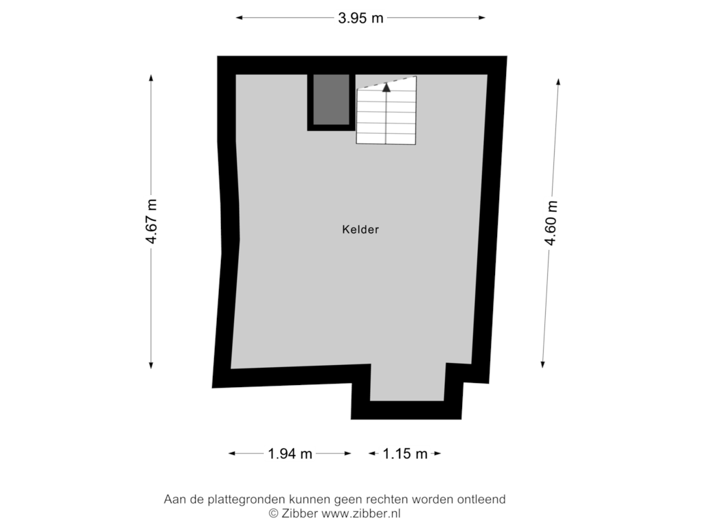 Bekijk plattegrond van Kelder van Markt 3