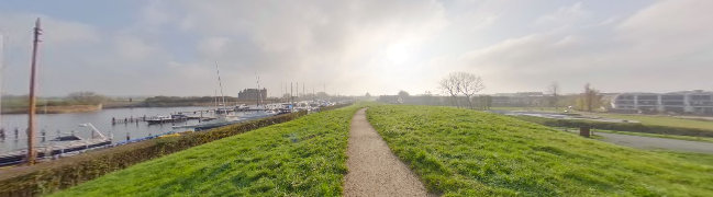 View 360° photo of Nabij het strandje of De Krijgsman Muiden - Het Riet - Boothuizen