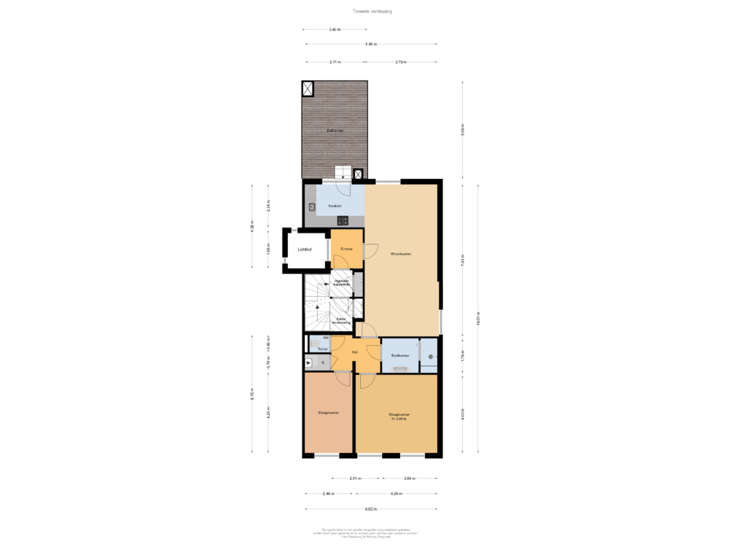 Bekijk plattegrond van Tweede verdieping van Nicolaas Witsenkade 48-C