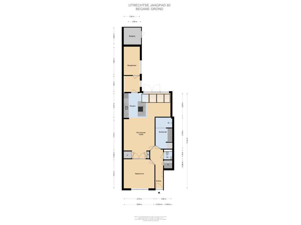 View floorplan of Begane grond of Utrechtse Jaagpad 80