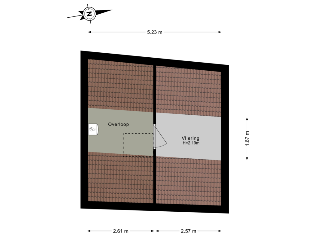 Bekijk plattegrond van Vliering van Esschilderstraat 4-RD