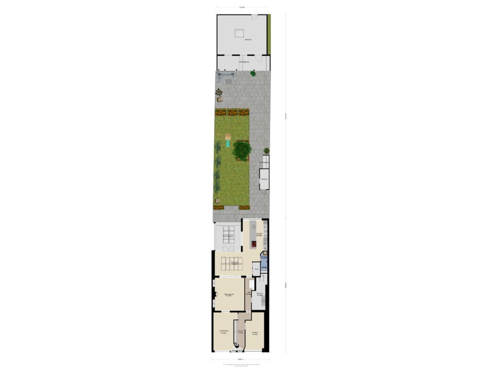 Bekijk plattegrond van Begane Grond tuin van Voorstraat 26