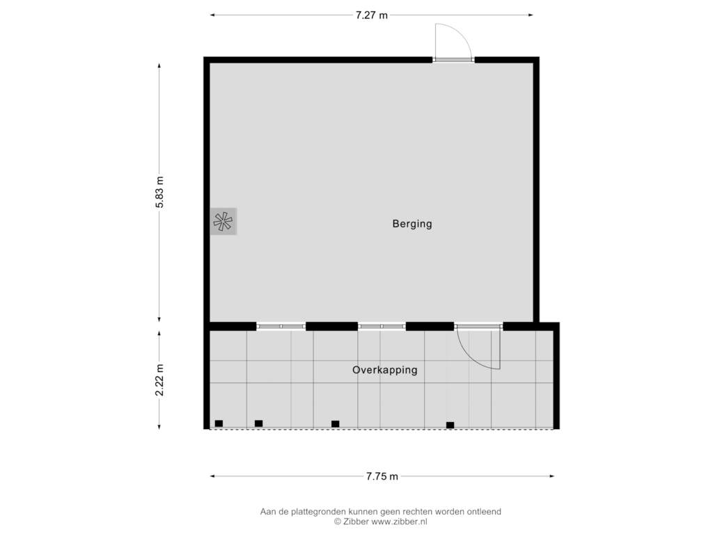 Bekijk plattegrond van Berging van Voorstraat 26