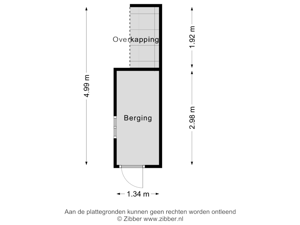 Bekijk plattegrond van Berging van Voorstraat 26