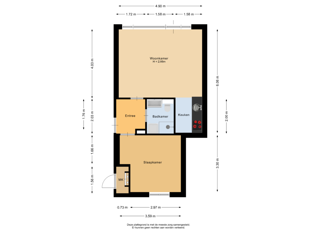 Bekijk plattegrond van Begane grond van Helsingborgerf 1