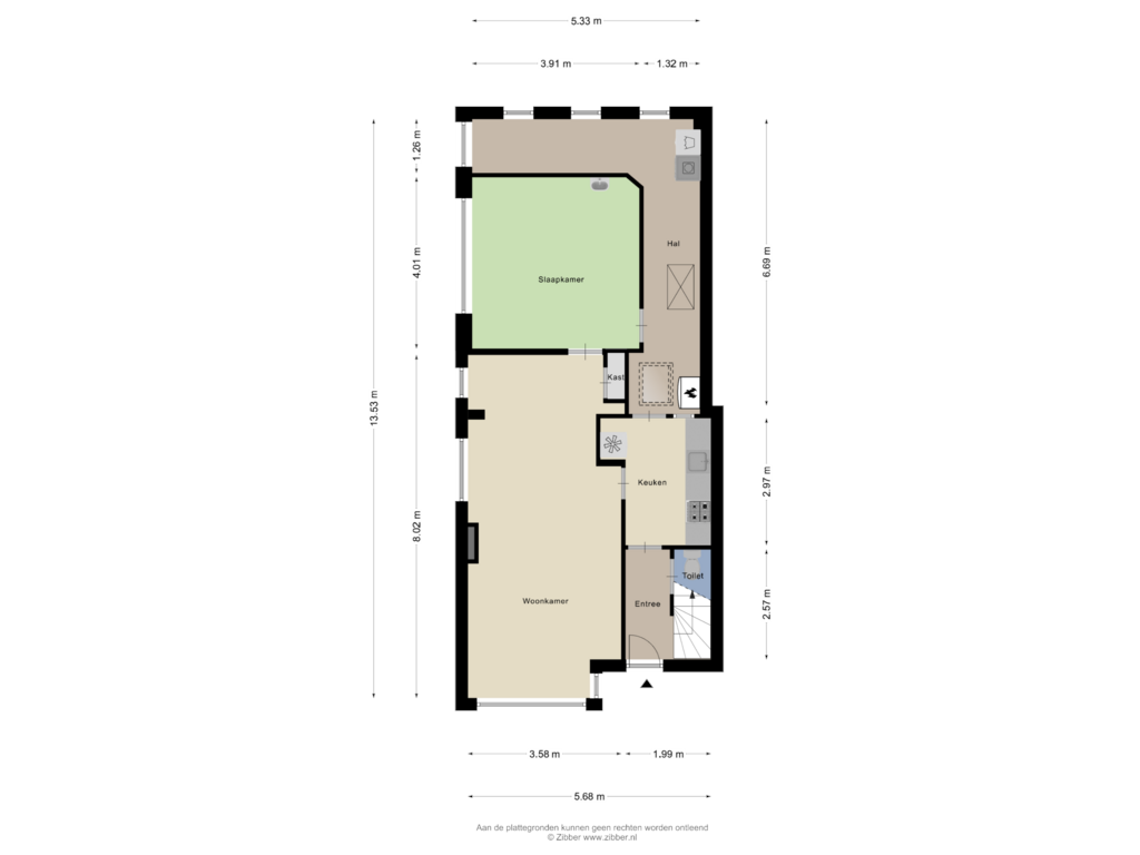 Bekijk plattegrond van Begane Grond van Zuiderakerweg 108