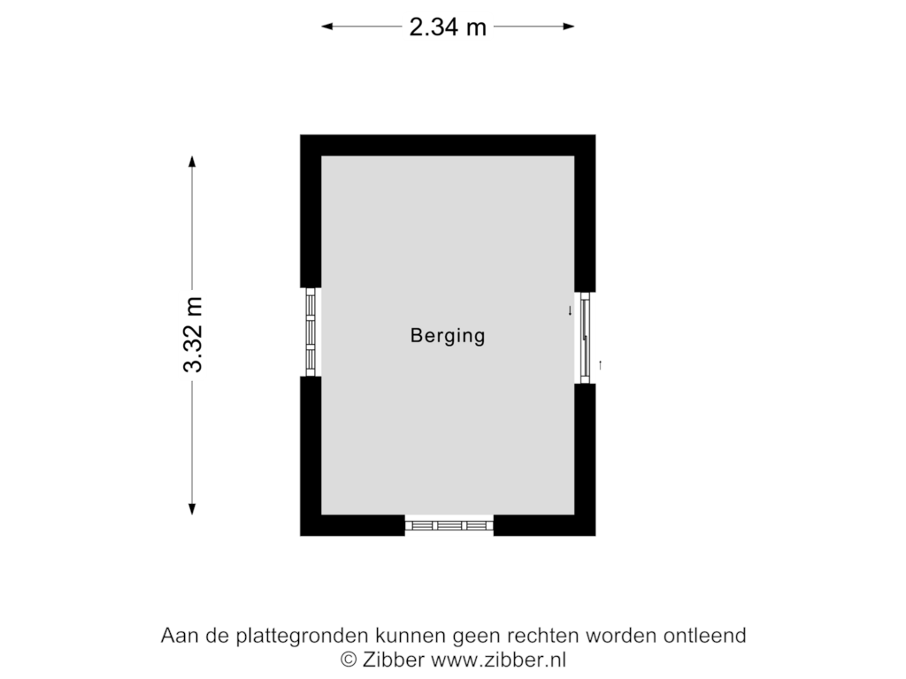 Bekijk plattegrond van Berging van Zuiderakerweg 108