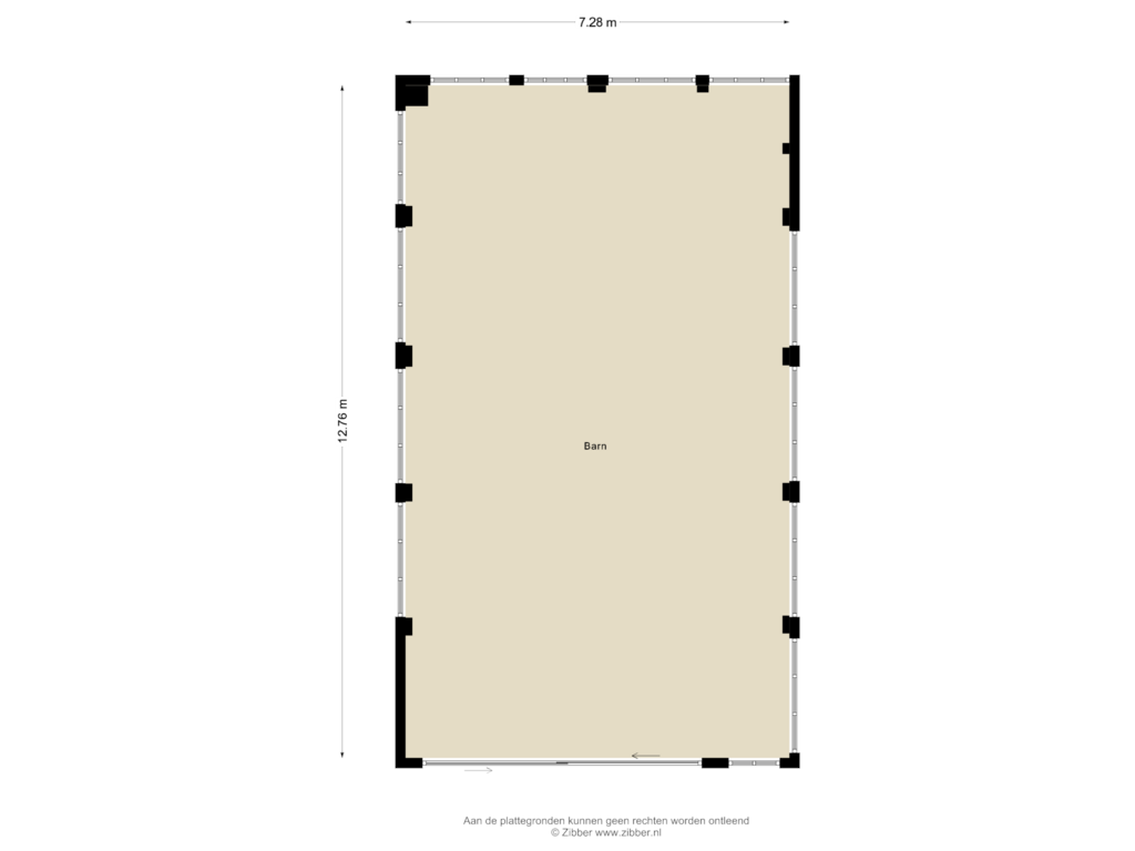 Bekijk plattegrond van Barn van Zuiderakerweg 108