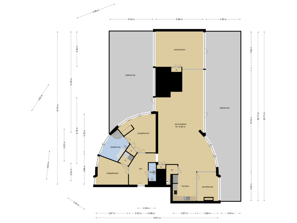 Bekijk plattegrond van Appartement van Boulevard Bankert 854-R