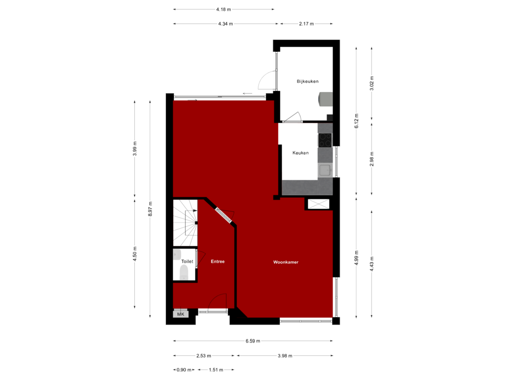 Bekijk plattegrond van Begane Grond van Lievevrouwestraat 14