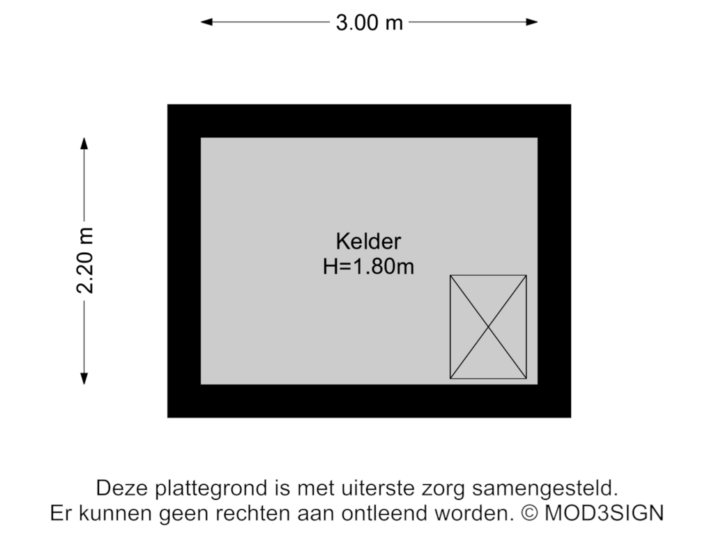 View floorplan of Kelder of Koningin Wilhelminakade 229