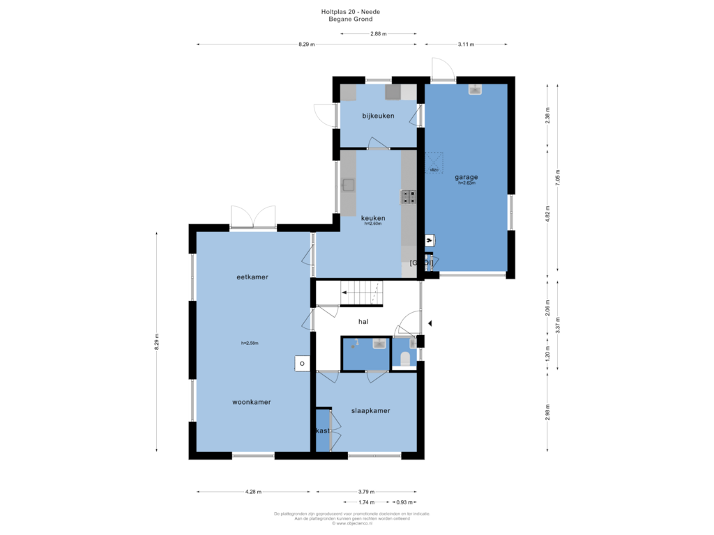 Bekijk plattegrond van BEGANE GROND van Holtplas 20