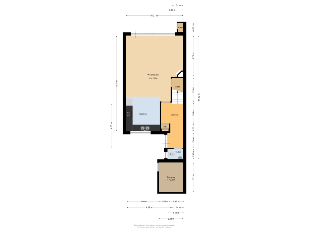 View floorplan of Begane grond of Dinteldal 6