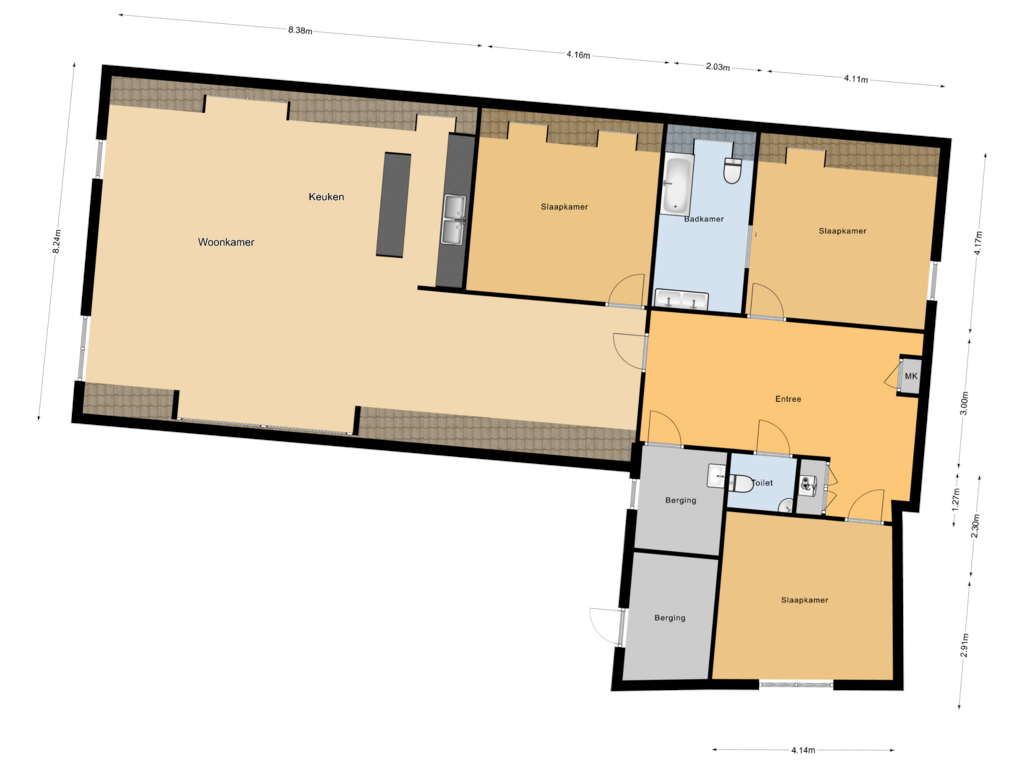 Bekijk plattegrond van Begane grond van Hoofdstraat 59-G