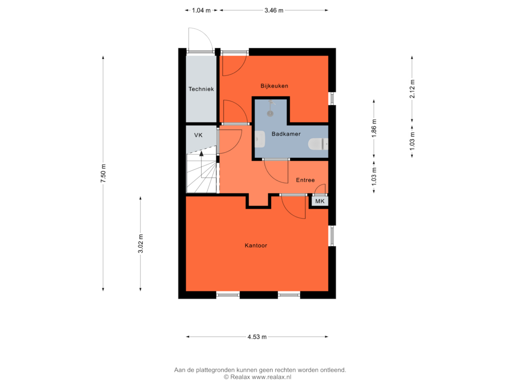 View floorplan of Begane grond of Begijnhofstraat 1