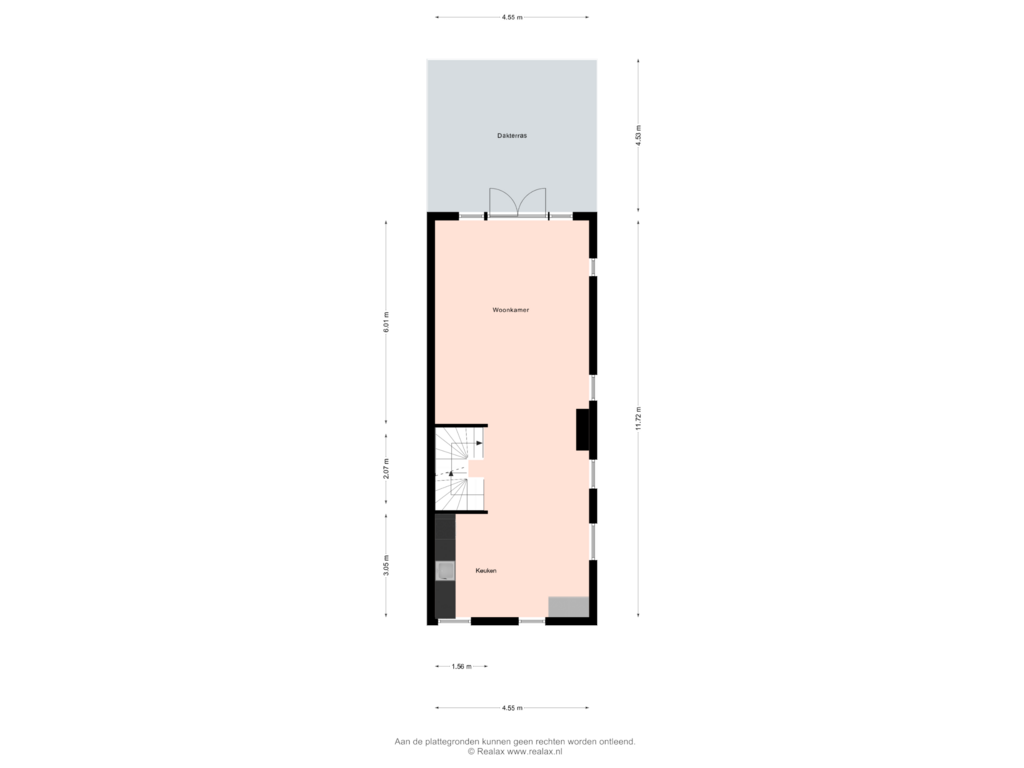 View floorplan of Verdieping 1 of Begijnhofstraat 1