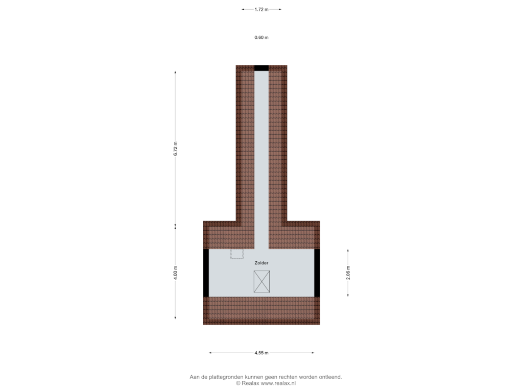 View floorplan of Verdieping 3 of Begijnhofstraat 1