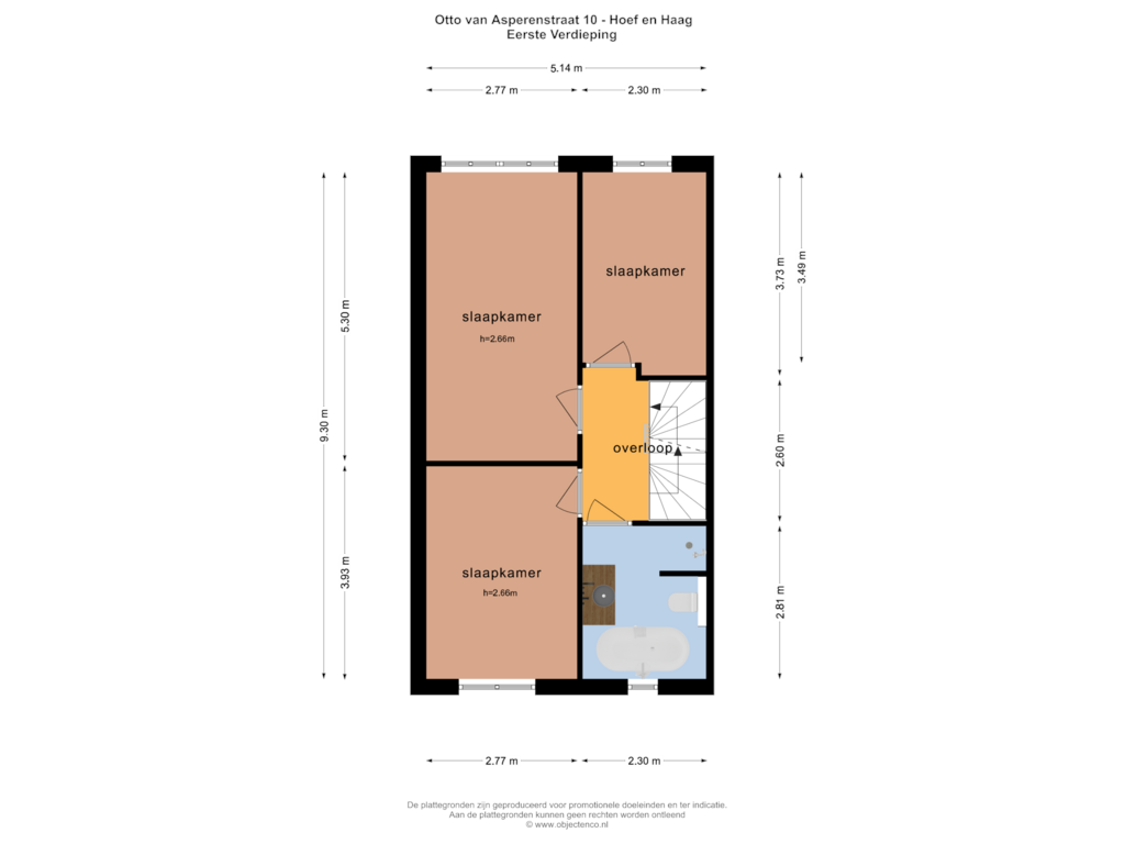 Bekijk plattegrond van EERSTE VERDIEPING van Otto van Asperenstraat 10