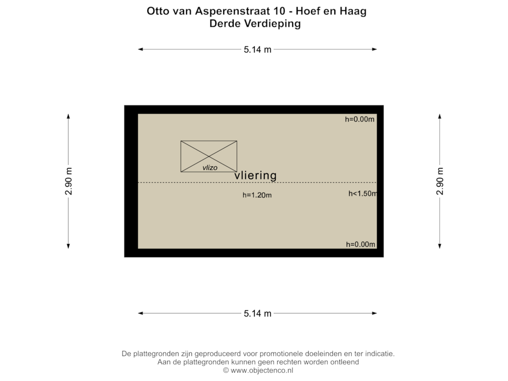 Bekijk plattegrond van DERDE VERDIEPING van Otto van Asperenstraat 10