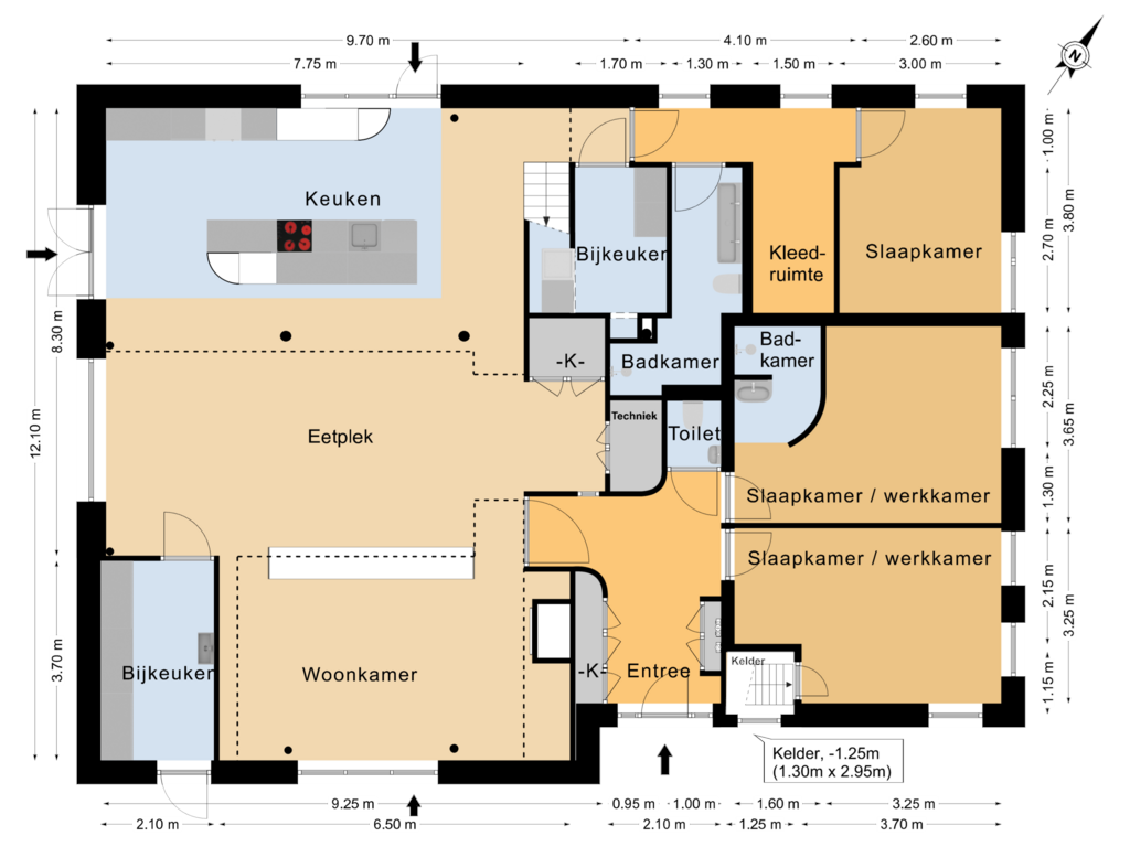 Bekijk plattegrond van Begane grond van Lineleane 7