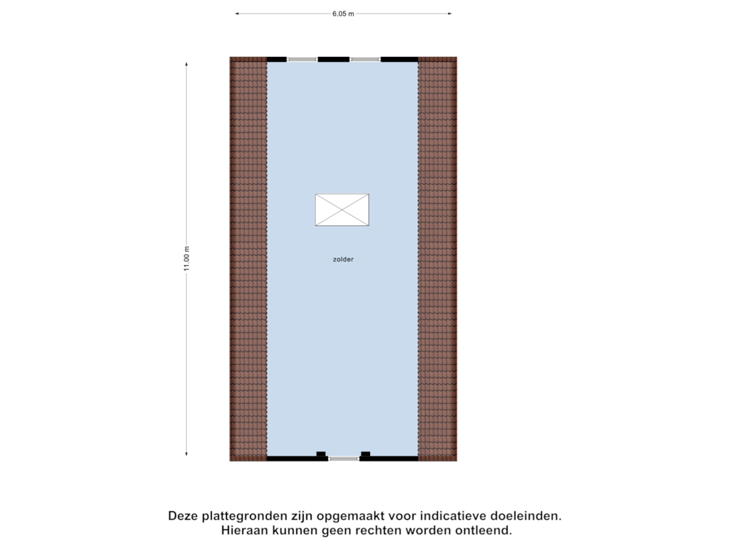 View floorplan of Schuurzolder of Middelstraat 14