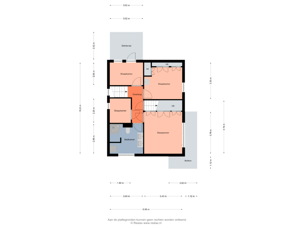 View floorplan of Verdieping 1 of Vincent van Goghstraat 3