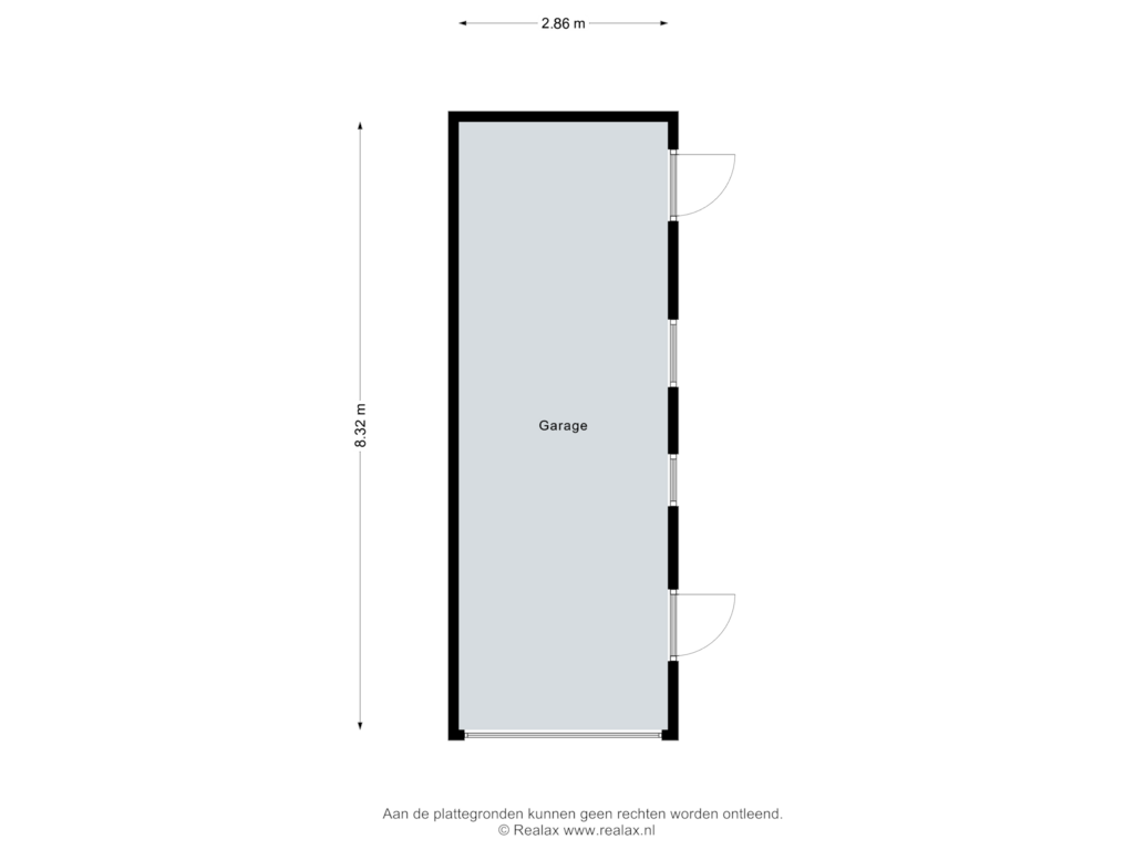 View floorplan of Garage of Vincent van Goghstraat 3