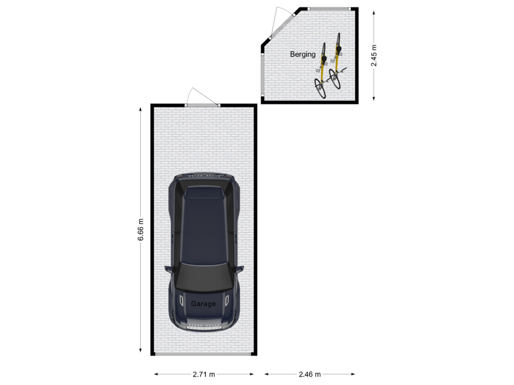 Bekijk plattegrond van Garage + Berging van Rentmeestersstraat 35