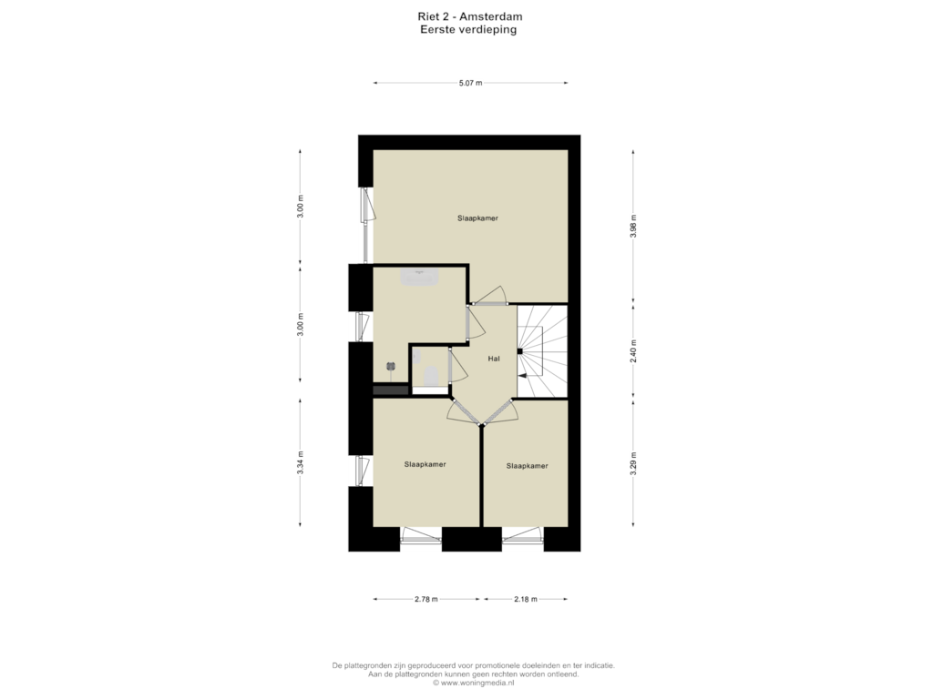 Bekijk plattegrond van Eerste verdieping van Rietwoningen - vrijstaand (Bouwnr. 16)