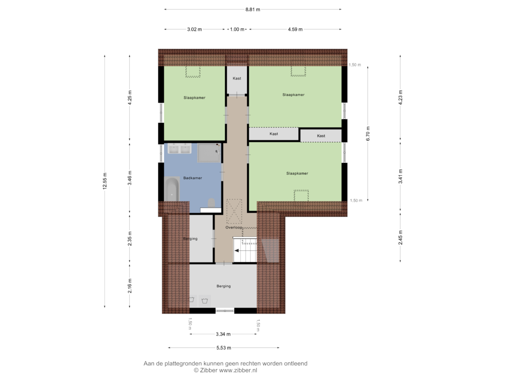 View floorplan of Eerste verdieping of Boveneind NZ 74