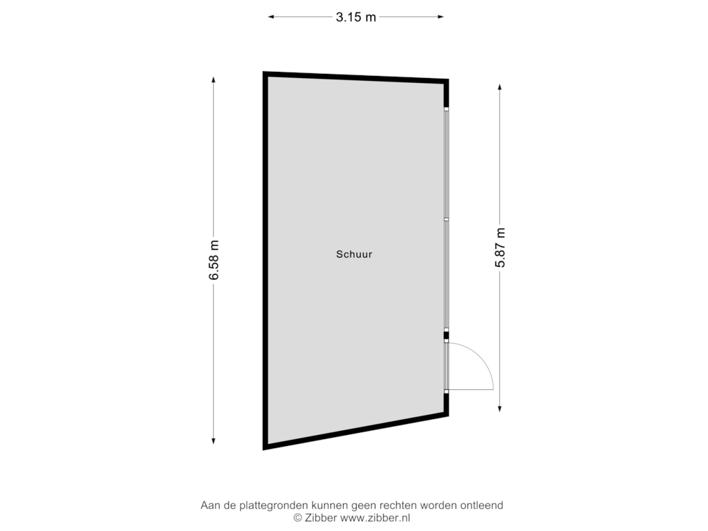 View floorplan of Schuur of Boveneind NZ 74