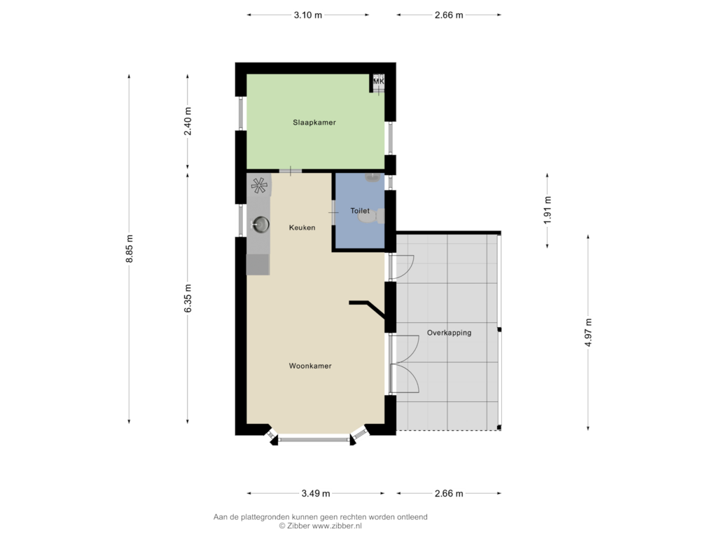 Bekijk plattegrond van Gastenverblijf van Boekelosestraat 163