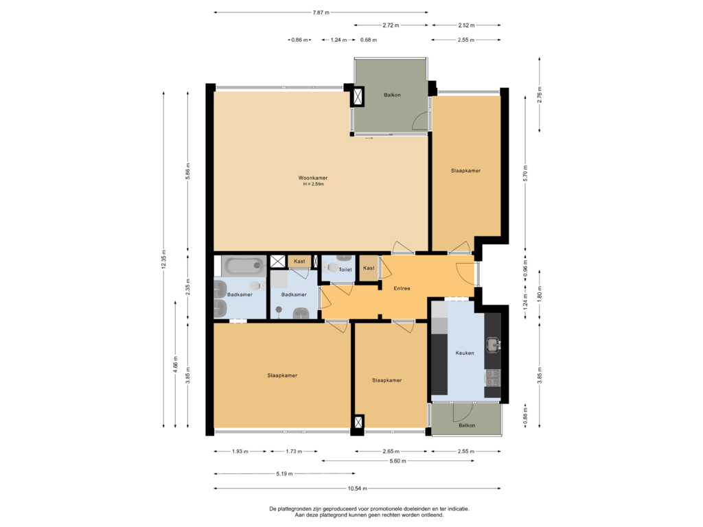 View floorplan of Appartement of 's-Lands werf 271