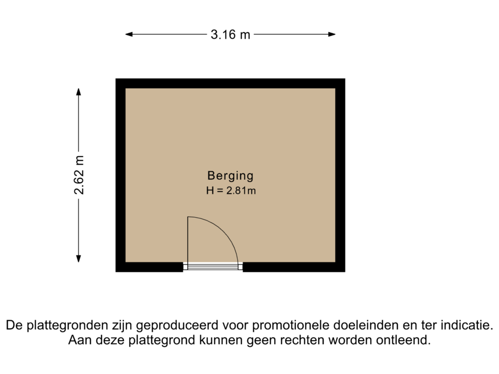 View floorplan of Berging of 's-Lands werf 271