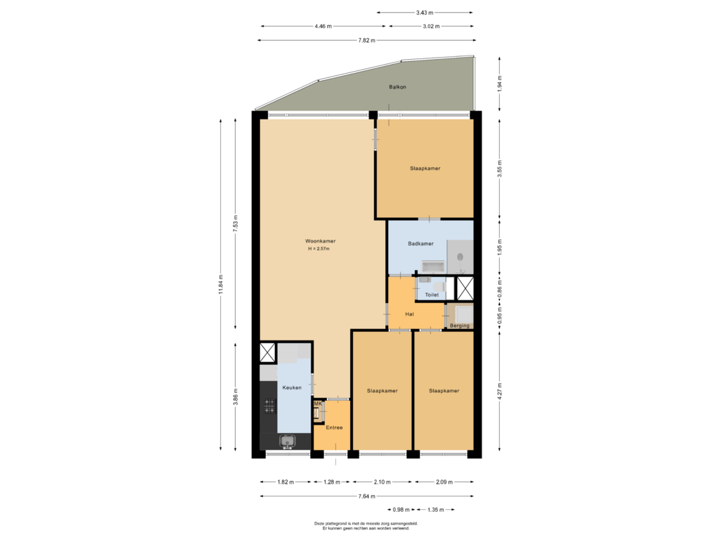 Bekijk plattegrond van Appartement van Belvédèrebos 209