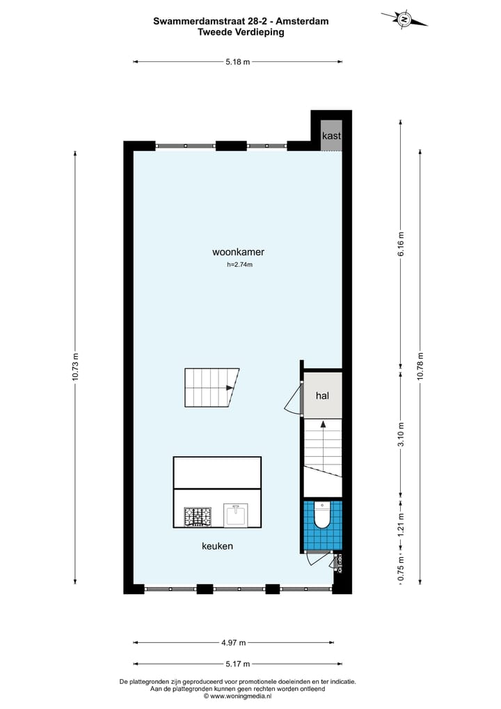 Foto 28 van Swammerdamstraat 28-2