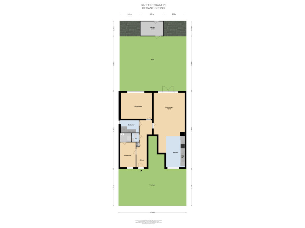 Bekijk plattegrond van Situatie van Gaffelstraat 29