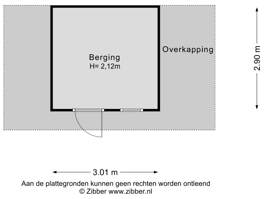 Bekijk plattegrond van Berging van Kelderweg 57-A