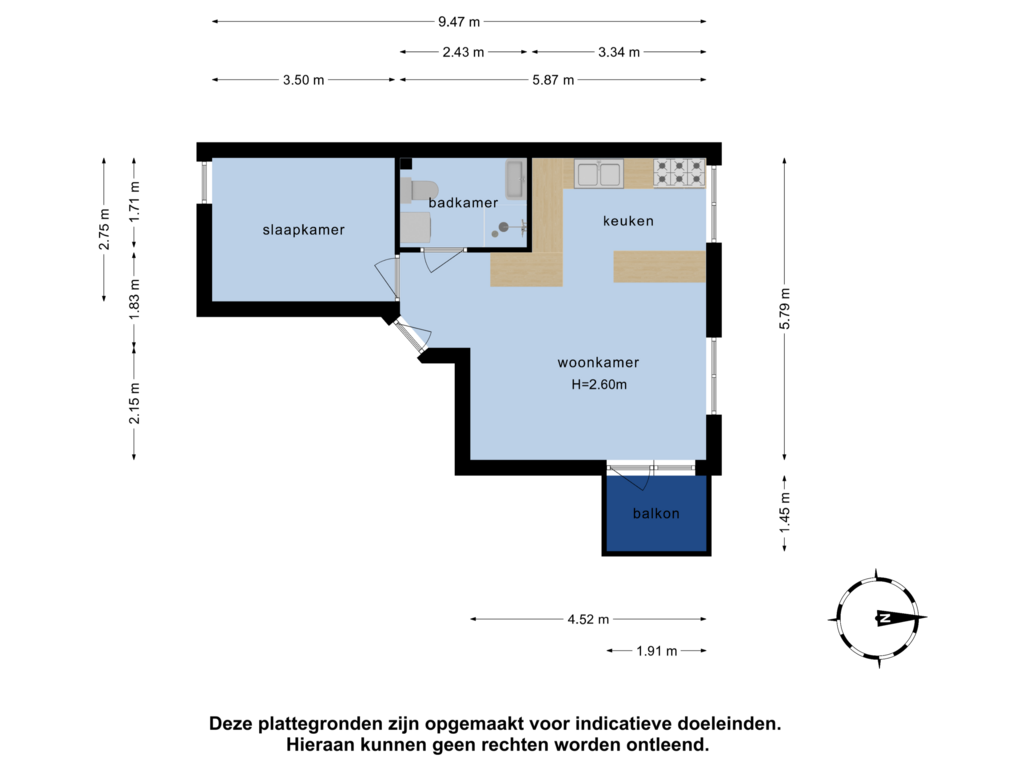 Bekijk plattegrond van Appartement van Kramatweg 56-H