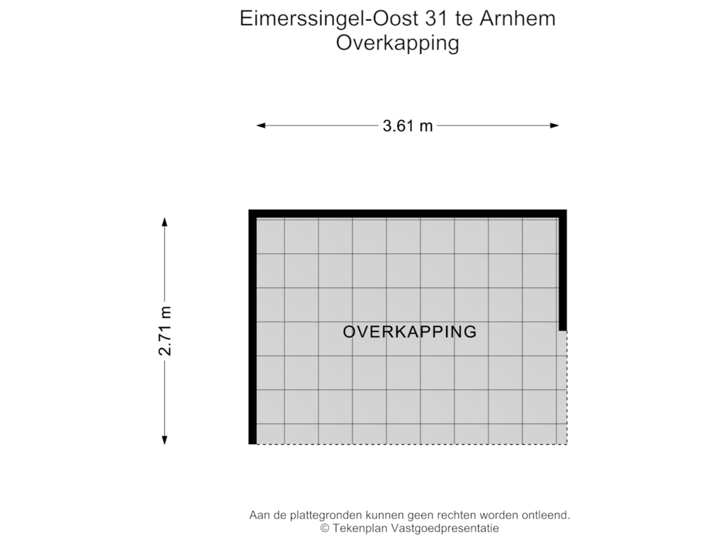 Bekijk plattegrond van Overkapping van Eimerssingel-Oost 31