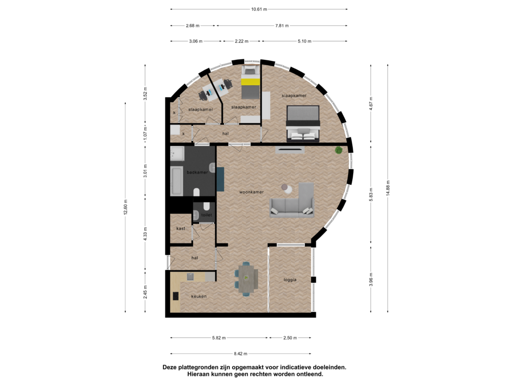 Bekijk plattegrond van 1_appartement van Zijlstroom 59