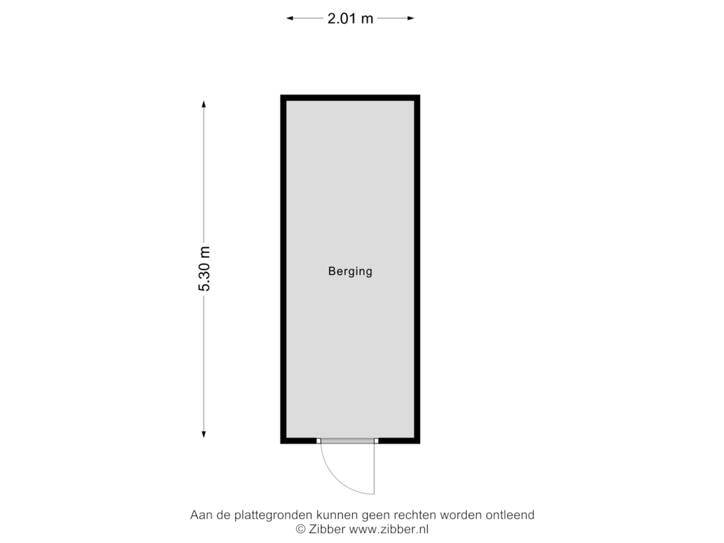 Bekijk plattegrond van Berging van Groot hoefbladlaan 66