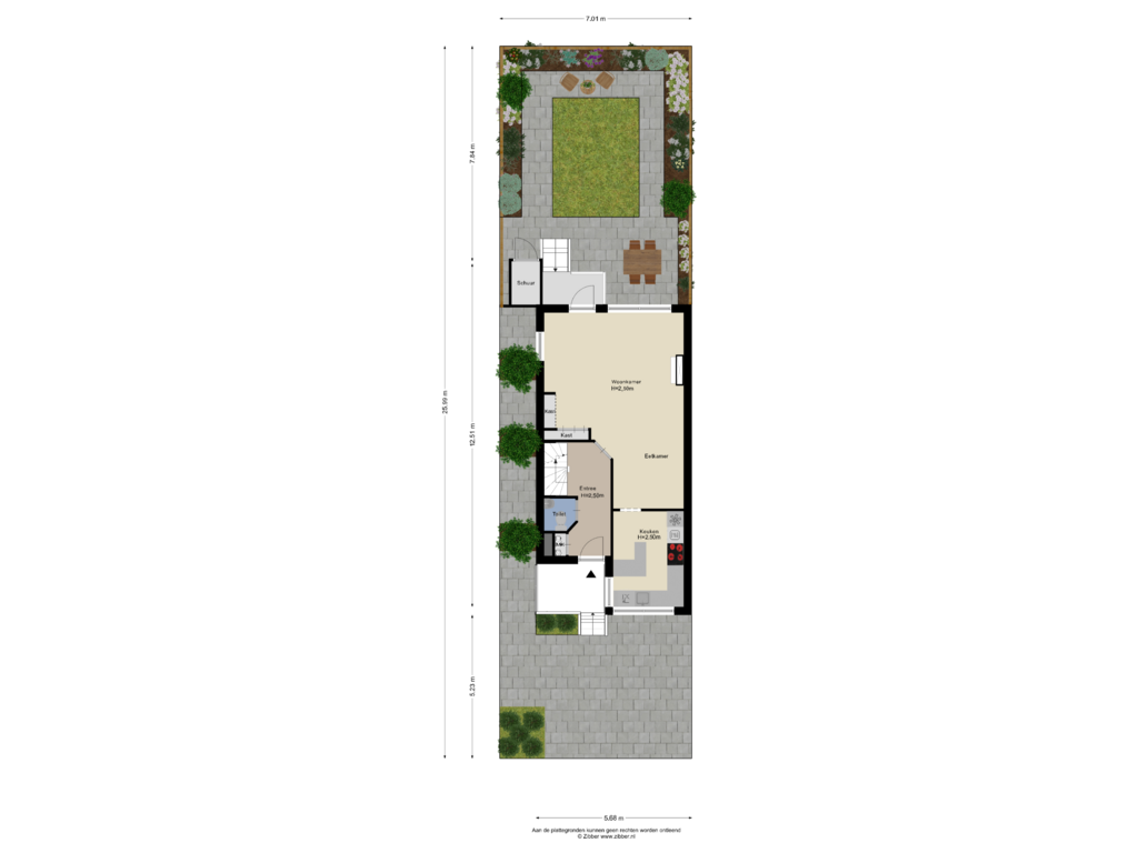 Bekijk plattegrond van Begane grond _ Tuin van Schubertdreef 51