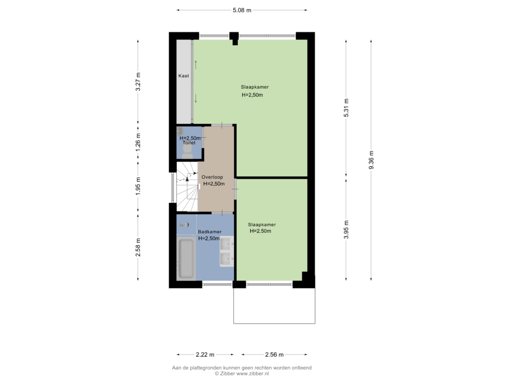 Bekijk plattegrond van Eerste verdieping van Schubertdreef 51