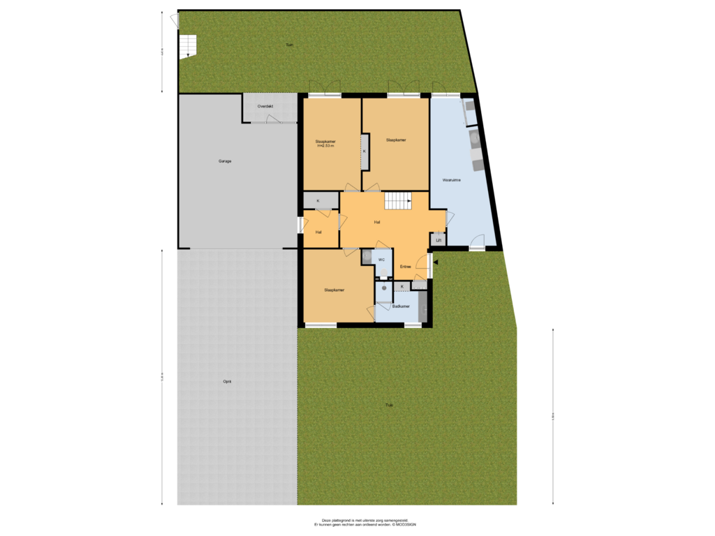 Bekijk plattegrond van Situatie van Kudelstaartseweg 238