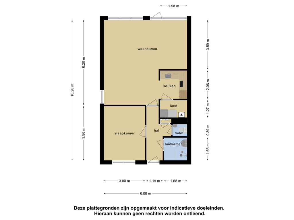 Bekijk plattegrond van Appartement van Breitnerstraat 51