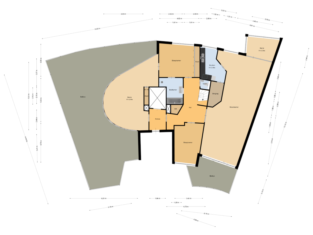 Bekijk plattegrond van Derde verdieping van Veldhuyzen van Zantenpark 17