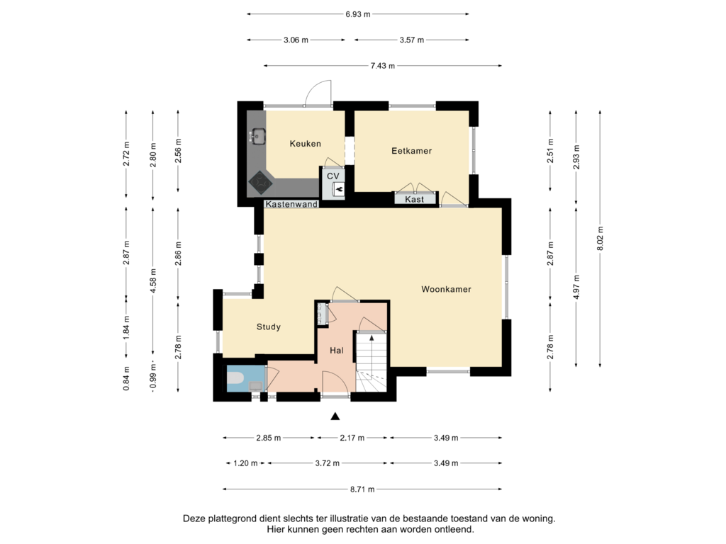 Bekijk plattegrond van Begane Grond van Sint Rosastraat 16