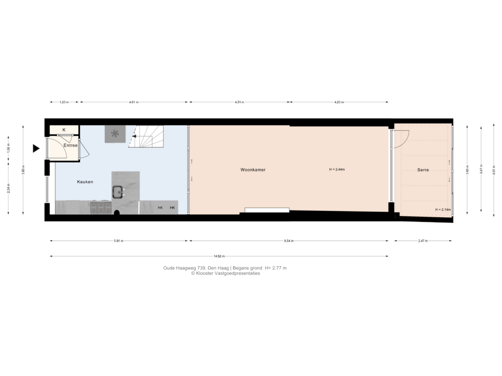 View floorplan of Begane grond of Oude Haagweg 739