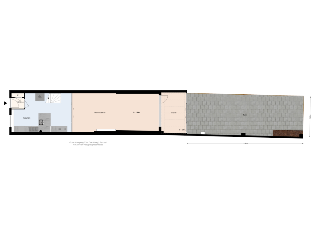 View floorplan of Perceel of Oude Haagweg 739